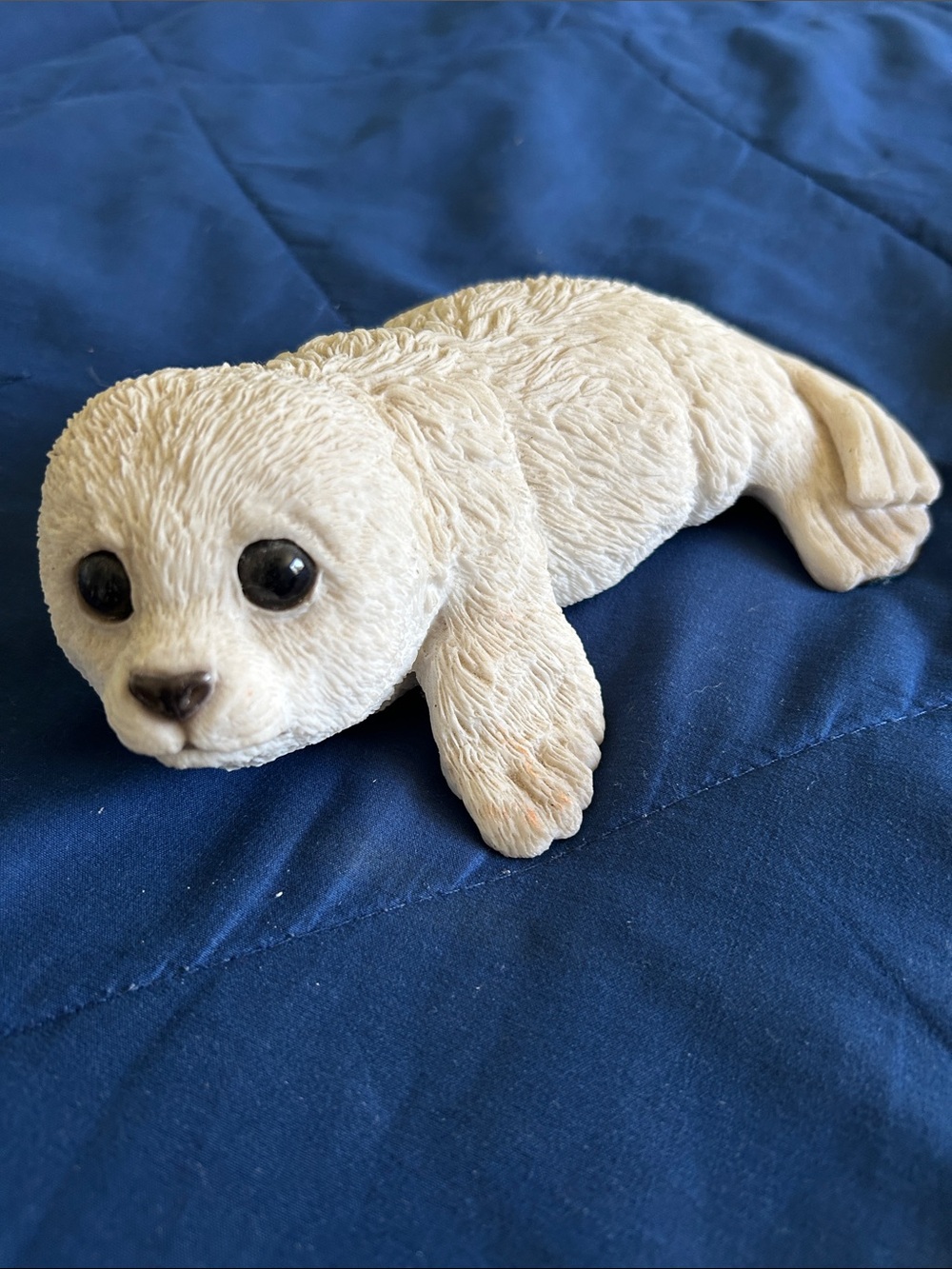 Sea Seal Figurine Resin - Cream